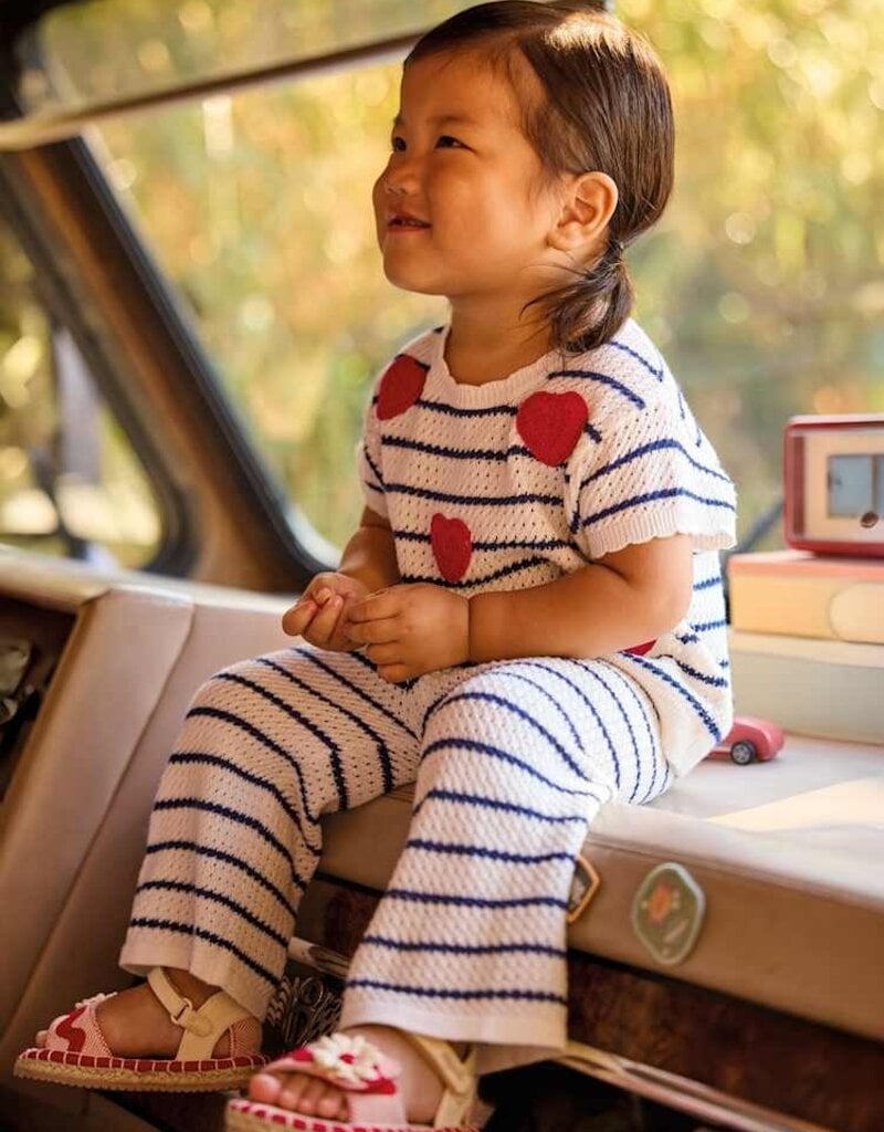 Mayoral Baby Girl Knit Pant Set Stripes/Hearts