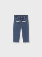 Mayoral Baby Girl Dark Jeans w/Lace Pockets