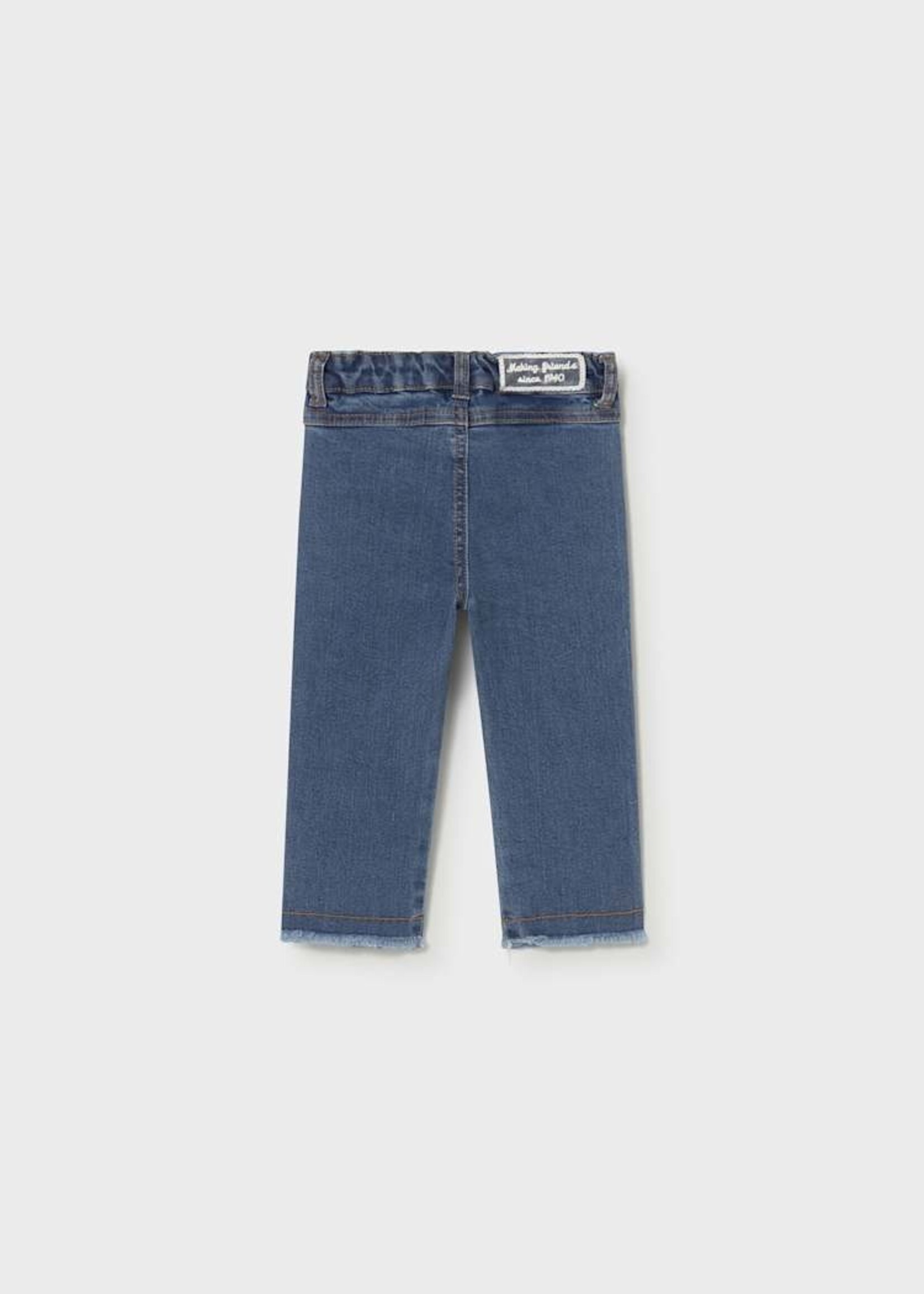 Mayoral Baby Girl Dark Jeans w/Lace Pockets