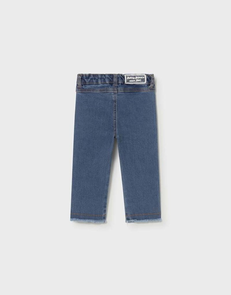 Mayoral Baby Girl Dark Jeans w/Lace Pockets