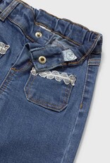 Mayoral Baby Girl Dark Jeans w/Lace Pockets