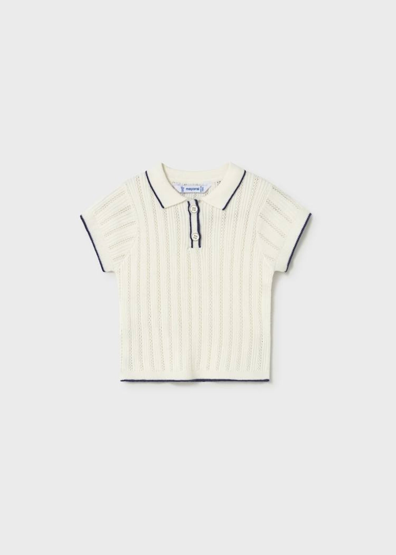Mayoral Baby Girl Natural Knit Polo