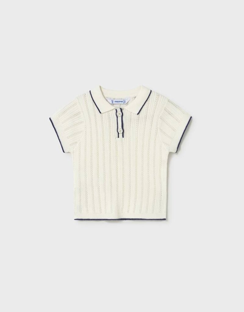 Mayoral Baby Girl Natural Knit Polo