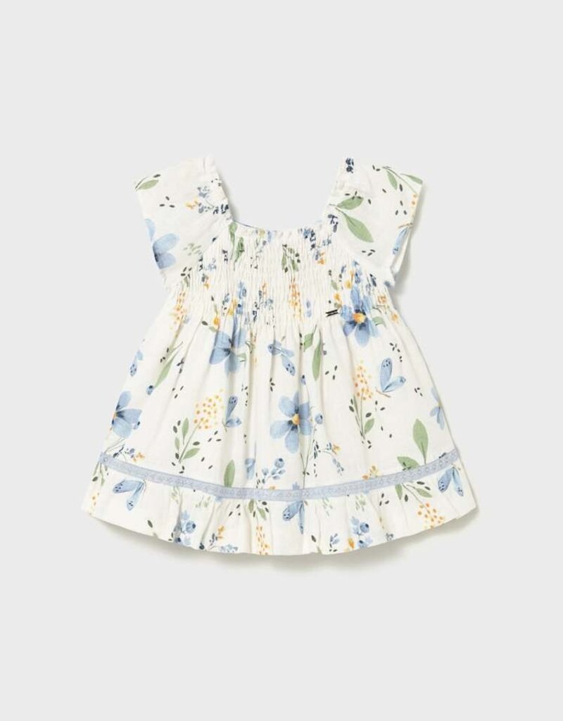 Mayoral Baby Girl Sky Flowered Print Dress