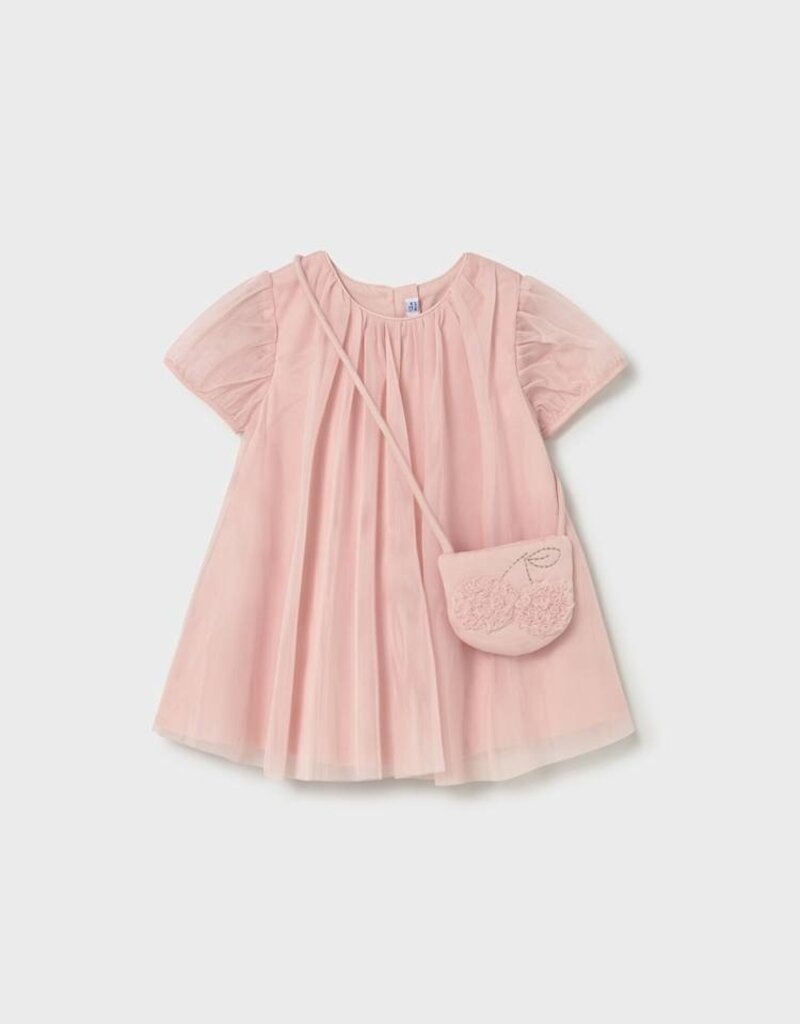 Mayoral Baby Girl Peony Tulle Dress w/Purse