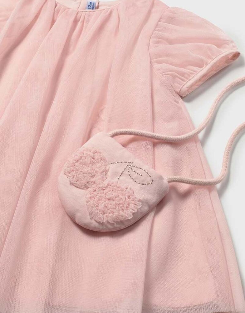 Mayoral Baby Girl Peony Tulle Dress w/Purse