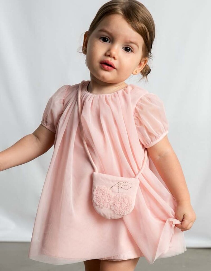 Mayoral Baby Girl Peony Tulle Dress w/Purse