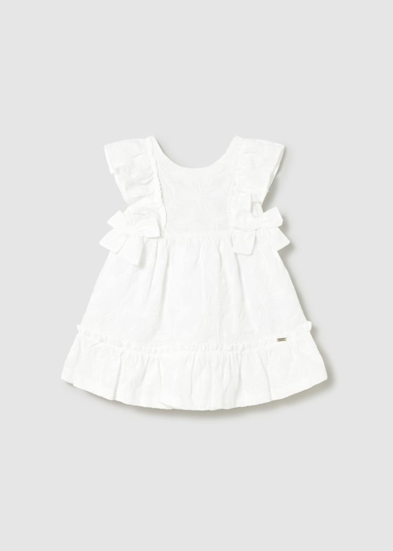 Mayoral Baby Girl Embroidered White Dress
