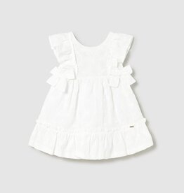 Mayoral Baby Girl Embroidered White Dress