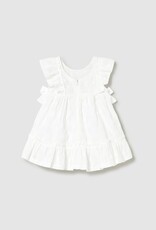 Mayoral Baby Girl Embroidered White Dress