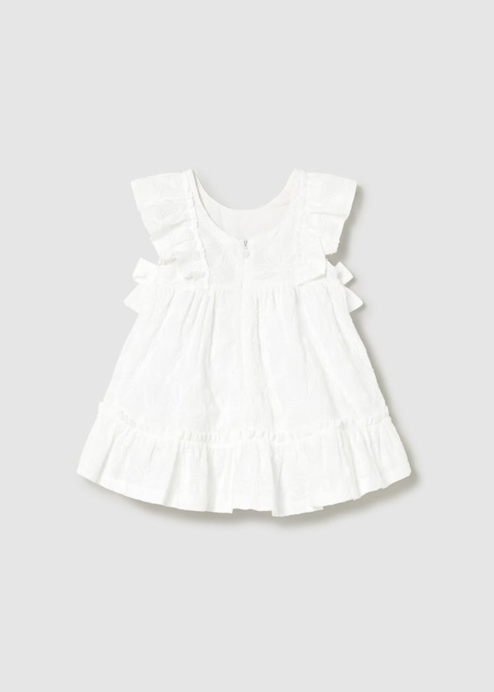Mayoral Baby Girl Embroidered White Dress