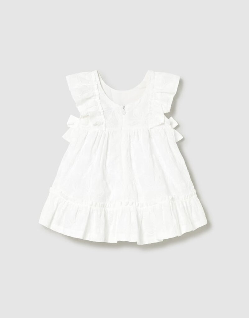 Mayoral Baby Girl Embroidered White Dress