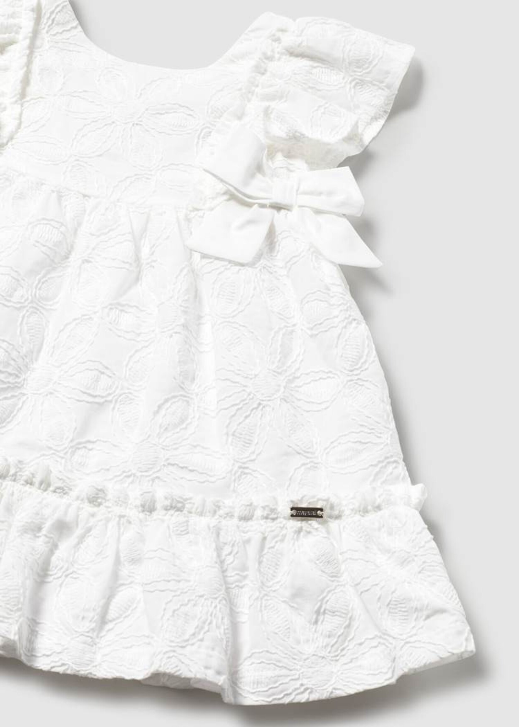 Mayoral Baby Girl Embroidered White Dress