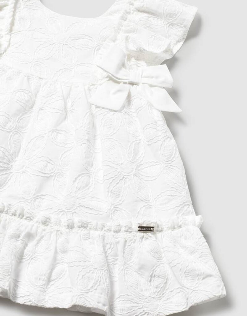 Mayoral Baby Girl Embroidered White Dress