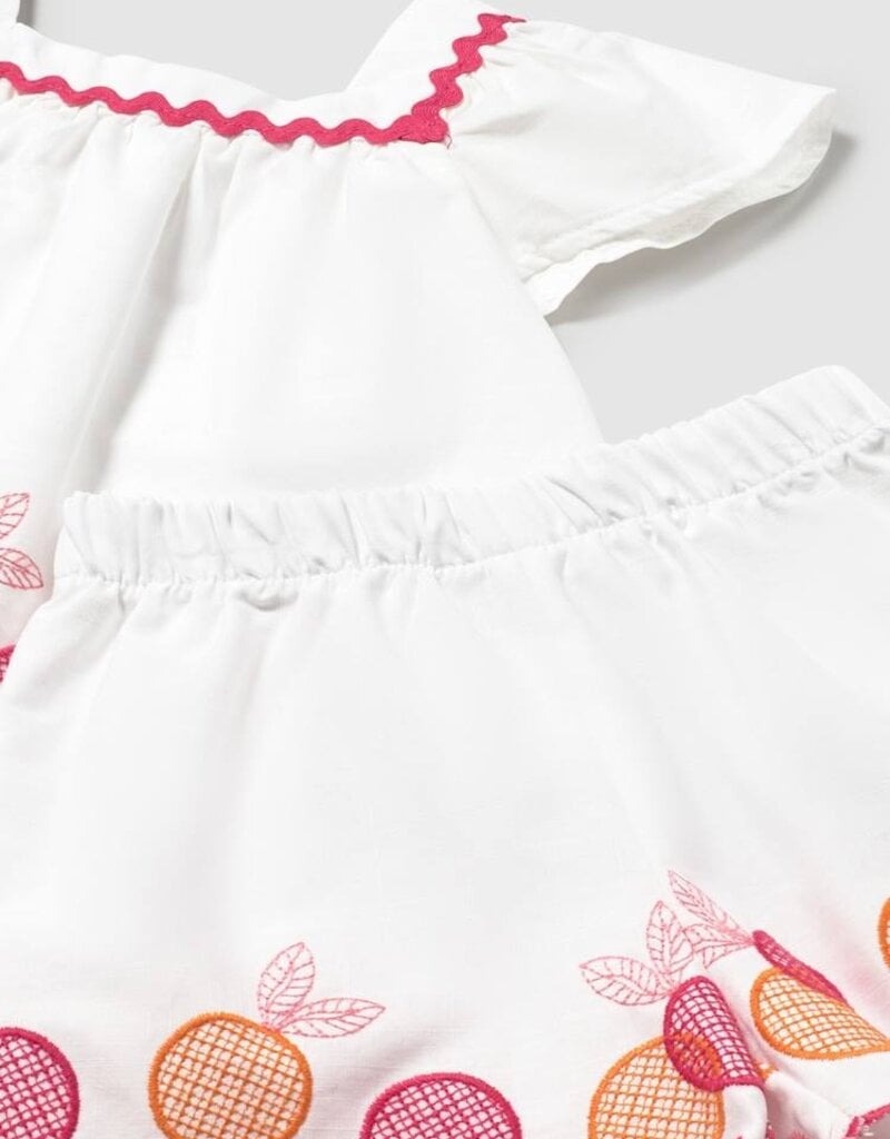 Mayoral Baby Girl Embroidered Short Set