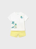 Mayoral SALE. Baby Boy Knit S/S Tee Set Yellow