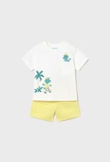 Mayoral Baby Boy Knit S/S Tee Set Yellow