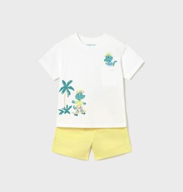 Mayoral SALE Baby Boy Knit S/S Tee Set Yellow