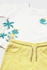 Mayoral Baby Boy Knit S/S Tee Set Yellow