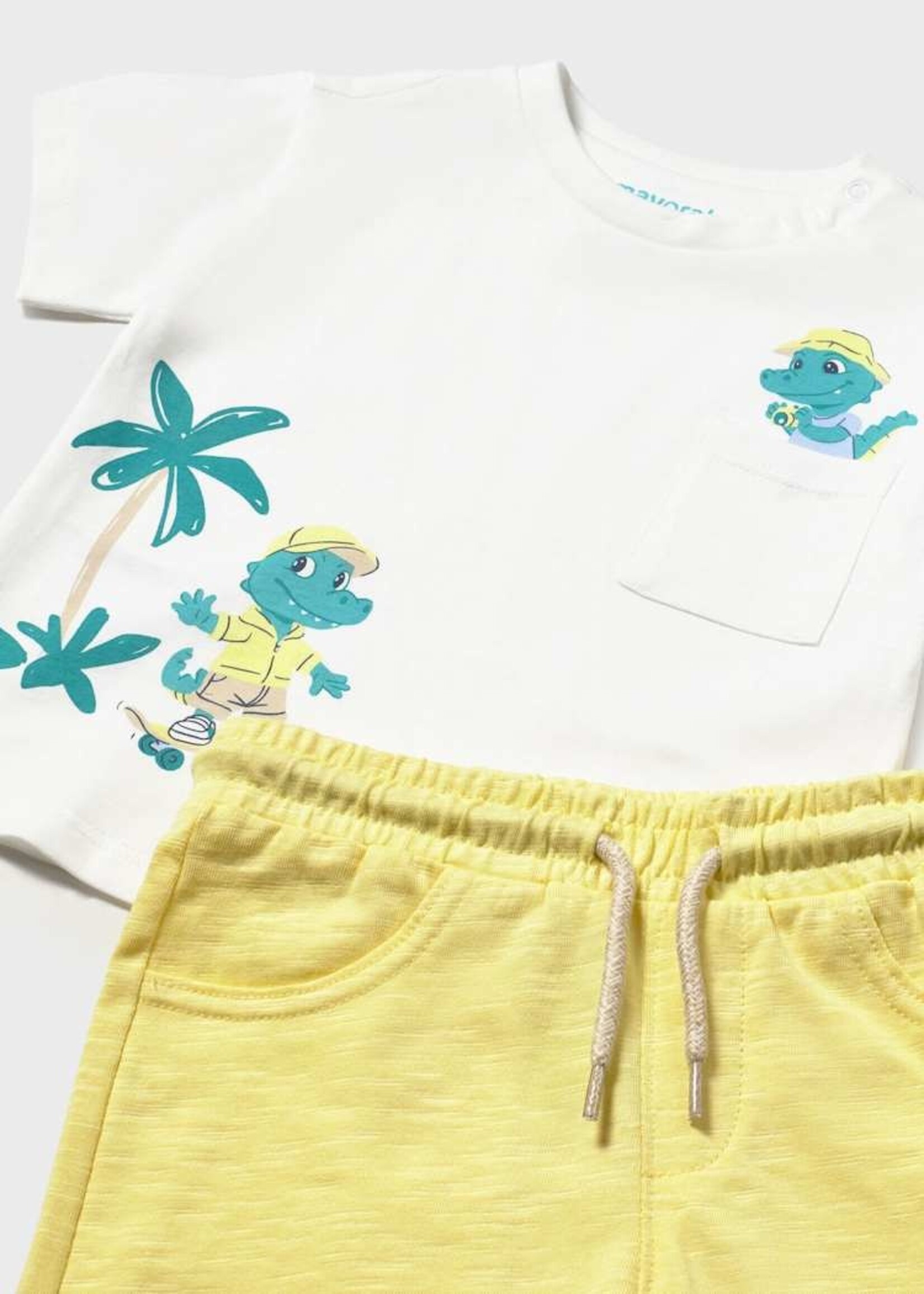 Mayoral Baby Boy Knit S/S Tee Set Yellow