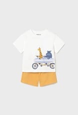 Mayoral Baby Boy Knit Tee Set Hippo and Friends