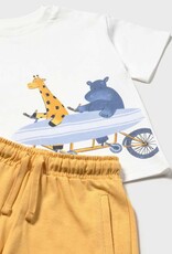 Mayoral Baby Boy Knit Tee Set Hippo and Friends