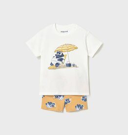Mayoral SALE Swimsuit set w/Tee Hippo Print