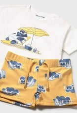Mayoral Swimsuit set w/Tee Hippo Print