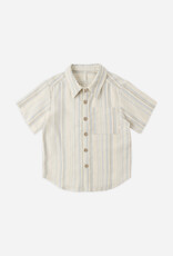 Rylee + Cru Inc. COLLARED SHORT SLEEVE SHIRT SEA STRIPE