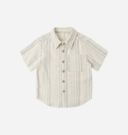 Rylee + Cru Inc. COLLARED SHORT SLEEVE SHIRT SEA STRIPE