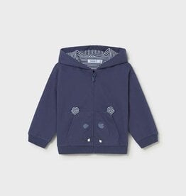 Mayoral Baby Boy Ocean Zip up Hoodie w/Hippo Applique