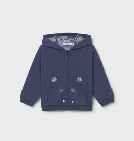 Mayoral SALE Baby Boy Ocean Zip up Hoodie w/Hippo Applique