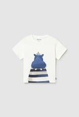 Mayoral Baby Boy Cream S/S Tee w/Hippo