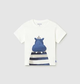 Mayoral Baby Boy Cream S/S Tee w/Hippo