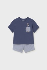 Mayoral Baby Boy Capri Blue S/S Tee Short Set