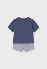 Mayoral Baby Boy Capri Blue S/S Tee Short Set