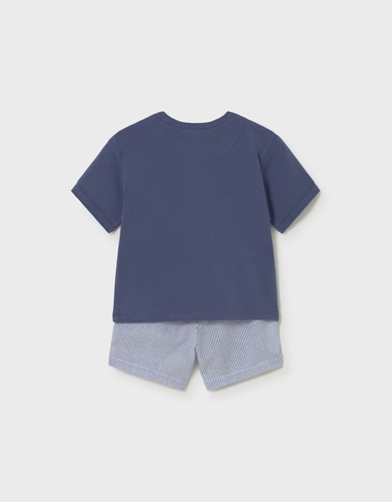Mayoral Baby Boy Capri Blue S/S Tee Short Set