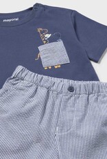 Mayoral Baby Boy Capri Blue S/S Tee Short Set