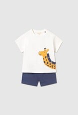 Mayoral Baby Boy S/S Ocean 2 pc Set w/Giraffe