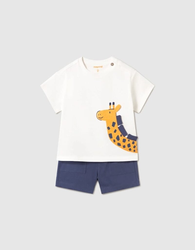 Mayoral Baby Boy S/S Ocean 2 pc Set w/Giraffe