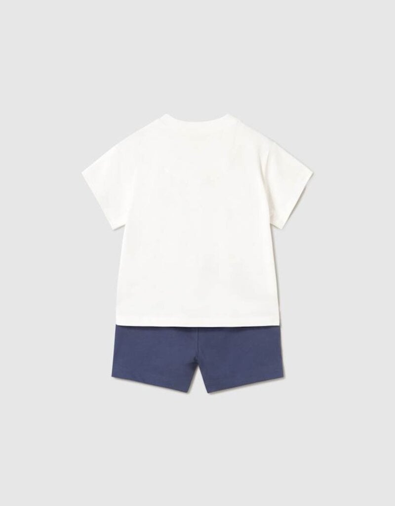 Mayoral Baby Boy S/S Ocean 2 pc Set w/Giraffe