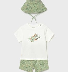 Mayoral Baby Boy S/S Knit Matcha Set w/Bucket Hat