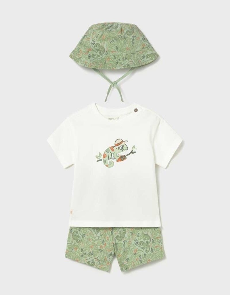 Mayoral Baby Boy S/S Knit Matcha Set w/Bucket Hat