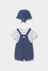 Mayoral Baby Boy Ocean 3pc Shortall Set w/Hat