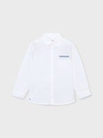Mayoral Linen Buttondown Shirt White