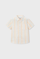 Mayoral Peach Stripe Linen S/S Shirt