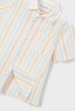 Mayoral Peach Stripe Linen S/S Shirt