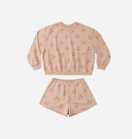 Rylee + Cru Inc. SUMMER TERRY SET CHERRY BOWS MELON