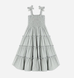 Rylee + Cru Inc. TAYLOR DRESS GREEN GINGHAM
