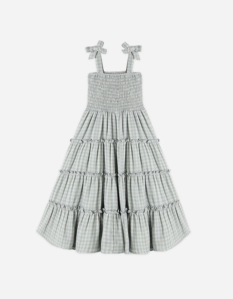 Rylee + Cru Inc. TAYLOR DRESS GREEN GINGHAM